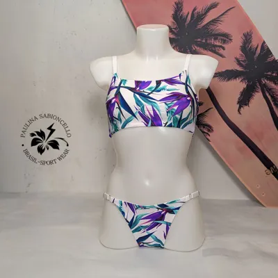 PS BIKINKE WHITE GREEN PURPLE